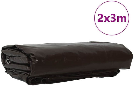 vidaXL Impermeabil Prelată 650gr/m² 3x2m. Heavy Duty Maro