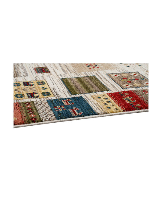 Balsan Oriental Kazak 580 Σετ Μοντέρνα Χαλιά Κρεβατοκάμαρας Βαμβακερά Bone Beige P621505 3τμχ