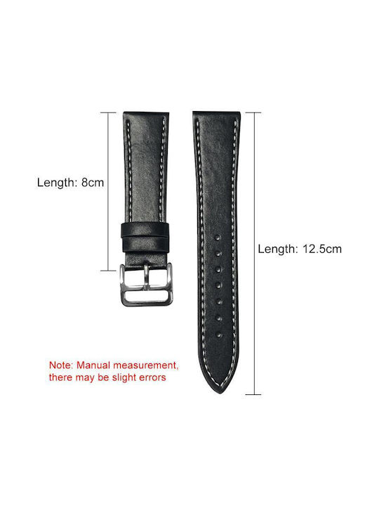 Strap Leather Black (Xiaomi Watch 2 Pro / Watch S3Haylou LS02)