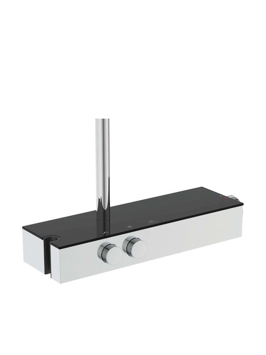 Ideal Standard Στήλη Ντουζ με Μπαταρία Ασημί