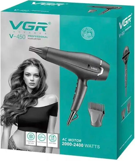 VGR Επαγγελματικό Πιστολάκι Μαλλιών 1600W