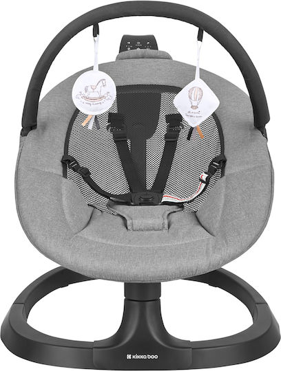 Kikka Boo Electric Baby Relax Swing Zazu with Music and Vibration Grey for Child up to 9kg