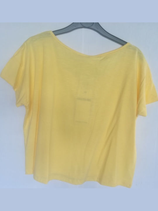 Γυναικείο Crop Top Κίτρινο