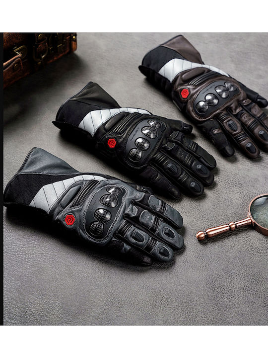 Alien Snail AT 90 Rally Winter Herren Motorradhandschuhe Black Gray