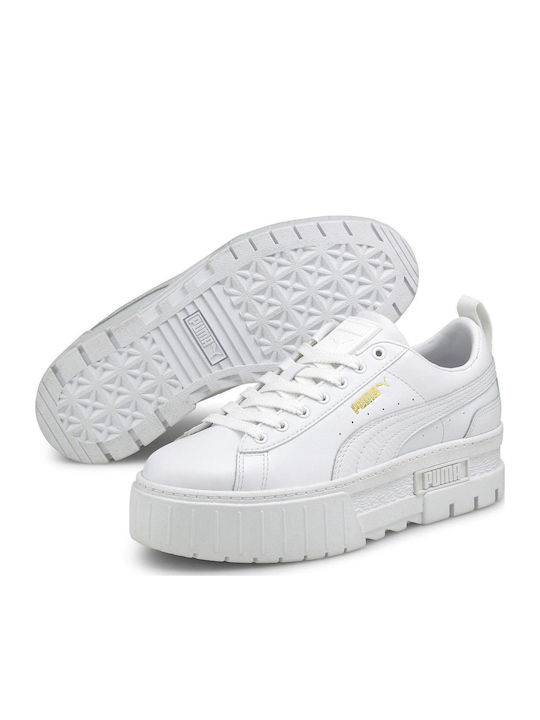 Mayze Damen Flatforms Sneakers Weiß