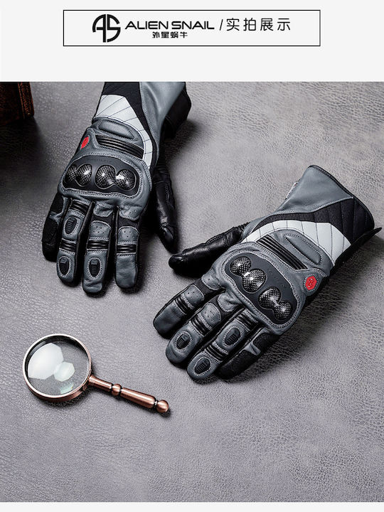 Alien Snail AT 90 Rally Winter Herren Motorradhandschuhe Black Gray