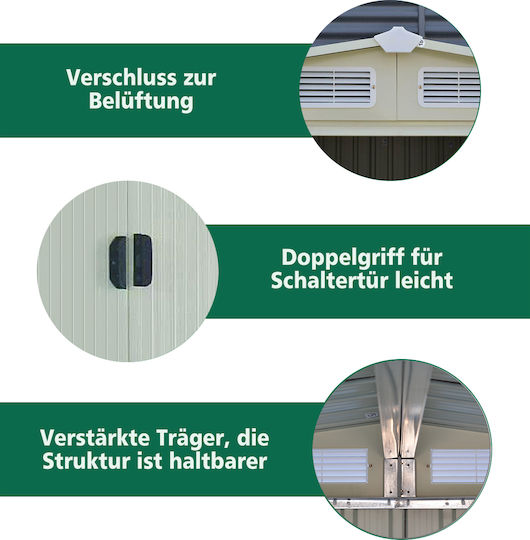 Metallische Gartenhaus Galvanisiert 2,05x2,57x1,755m