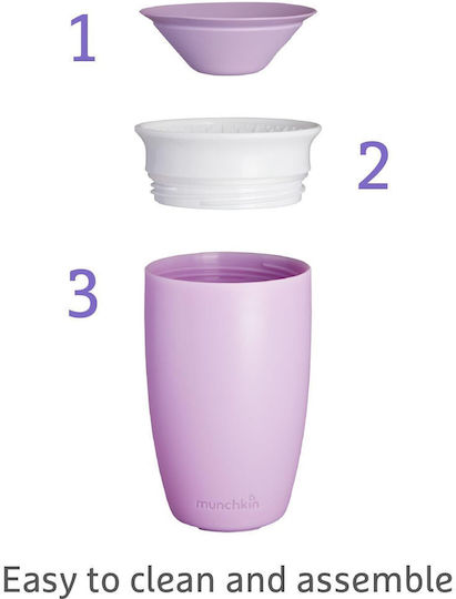 Munchkin Baby- und Kleinkindbecher Miracle 360 Sippy Cup aus Kunststoff Rosa 2 Stück 296ml für 12 Monate+