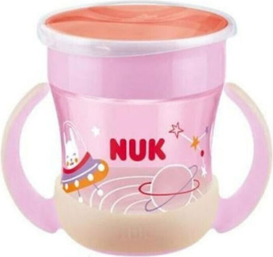 Nuk Παιδικό Ποτηράκι Mini Magic από Πλαστικό Ροζ 160ml για 6m+