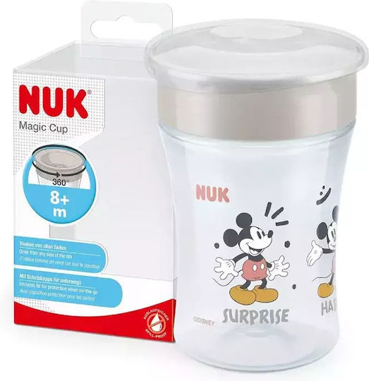 Nuk Бебешка чаша Magic Cup от пластмаса Сив Мини и Мики 230мл за 8m+m+