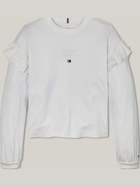 Kids Long-Sleeved White Blouse