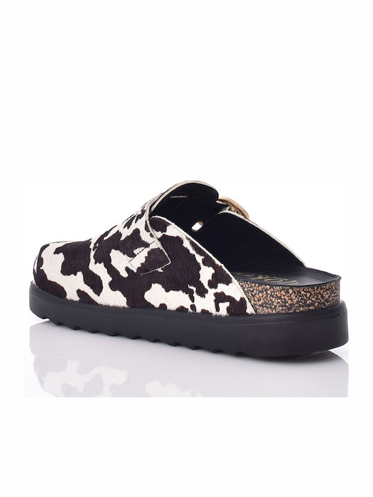 Winter Women's Slippers with Fur Black