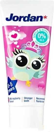 Jordan Hippopotamus Baby Toothpaste for 0m+ with Mild Raspberry Flavor 50ml