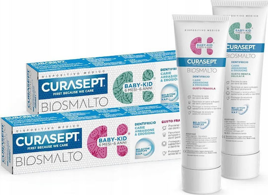 Curasept Βρεφική Οδοντόκρεμα για 6m+ με Γεύση Μέντα 50ml