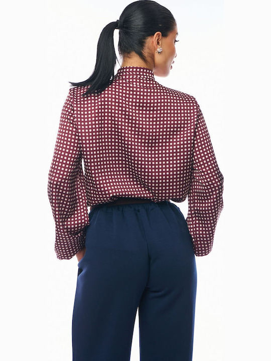 Women's Long Sleeve Shirt Burgundy