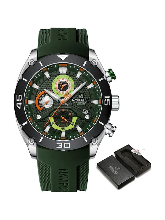 Naviforce Ceas Bărbați 20mm Cronograf Baterie Verde