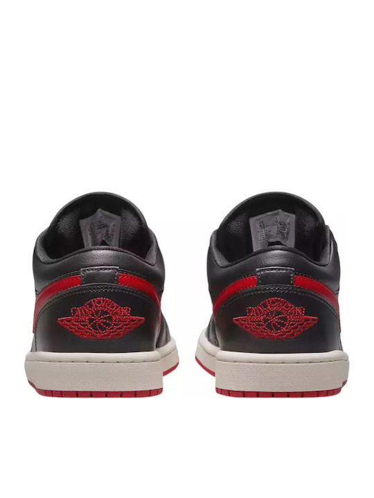 Air  1 Low Damen Sneakers Black / Sail / Gym Red