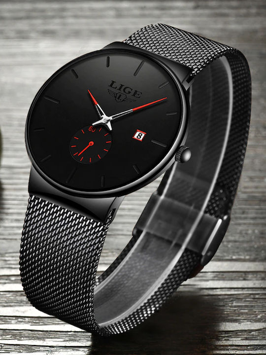 Lige Damen Uhr mit Schwarz Metallarmband