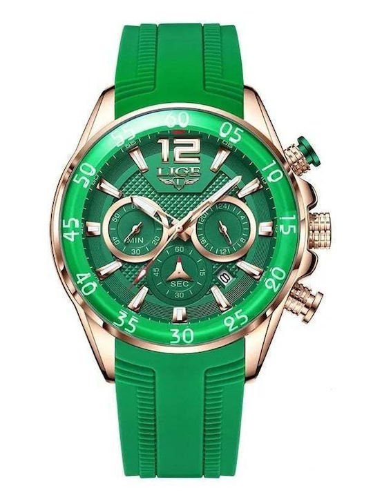 Lige Damen Uhr mit Grün Metallarmband