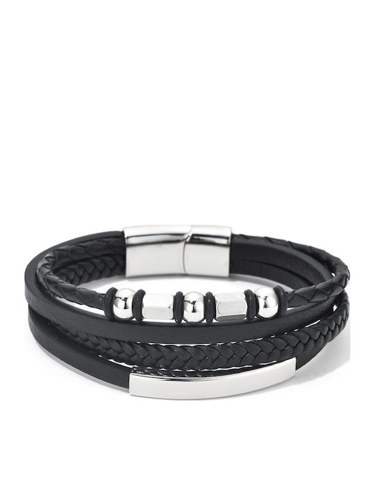 Toro Nero Brățară Pentru Bărbați Din Piele 21cm
