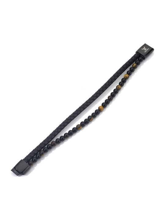 Toro Nero Brățară Pentru Bărbați Din Piele 21cm