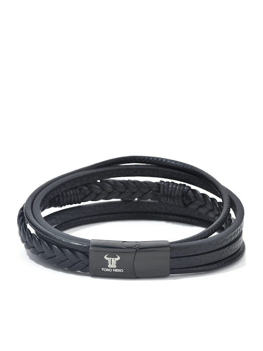 Toro Nero Brățară Pentru Bărbați Din Piele 21cm