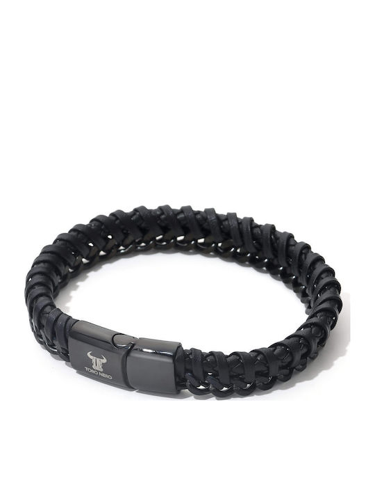 Toro Nero Brățară Pentru Bărbați Din Piele 21cm