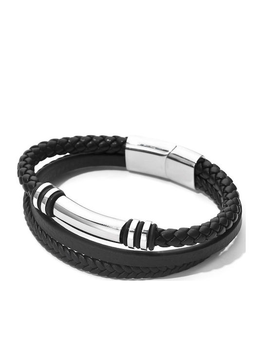 Toro Nero Brățară Pentru Bărbați Din Piele 21cm