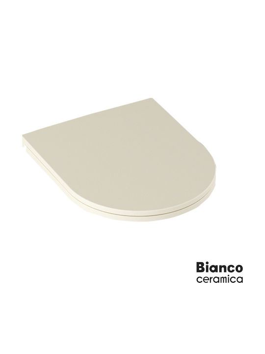 Bianco Ceramica Plastic Soft Close Toilet Slim Seat White Bianco Ceramica Plastic Soft Close Toilet Slim Seat White