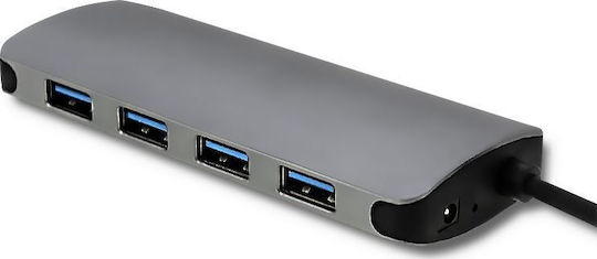 Qoltec Hub 4 Θυρών USB 3.1 με σύνδεση USB-C