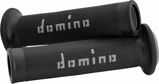 Domino Mânere Ghidon 22mm Lungime: 12,7cm Moto Gp Diamond Knurled Flange Universal A01041c5240b7-0 Negre