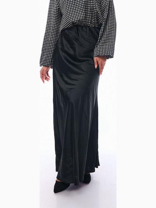 Satin Skirt Black