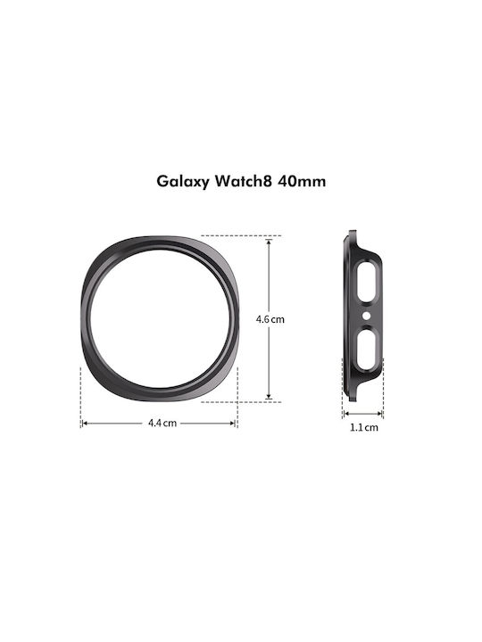 Samsung Galaxy Watch 8 40mm Enkay Case Screen Protection Metal Gray