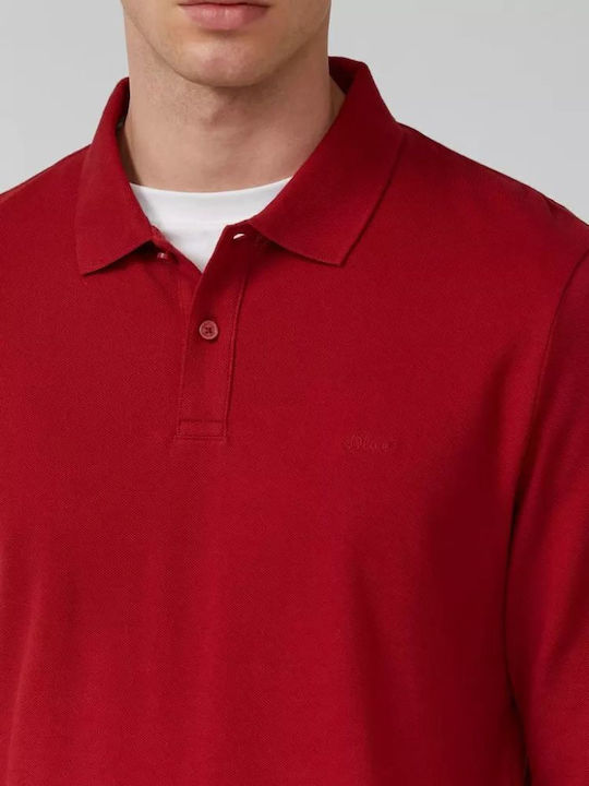 Polo Long Sleeve Blouse Red