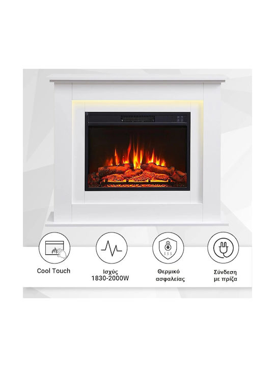 Richen Boden Elektrischer Kamin 2000W 100x82cm