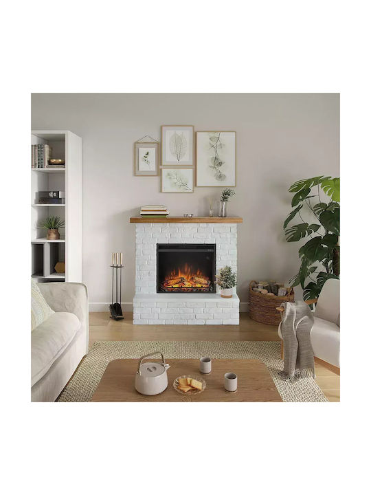 Tagu Floor Electric Fireplace 1500W White
