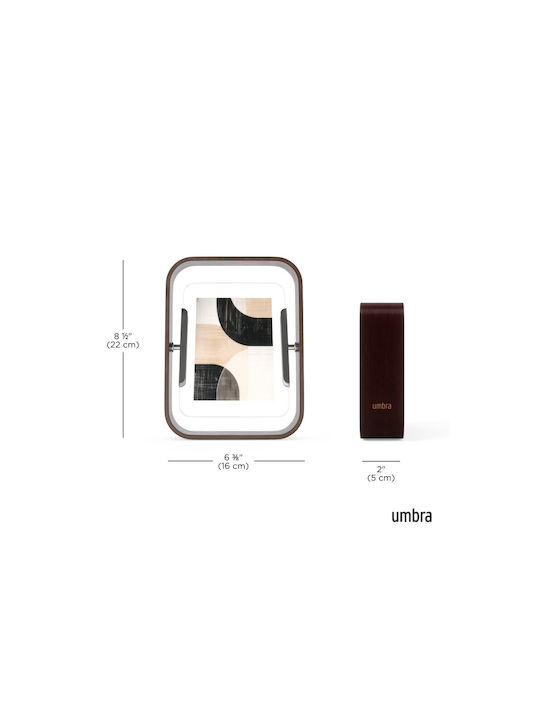 Umbra Bellwood 10x15 Η Περιστρεφόμενη Κορνίζα Διπλής Όψης Φινίρισμα Καρυδιάς