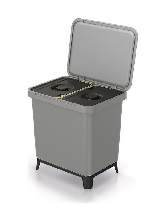 Prosperplast Kunststoff Mülleimer Grau 10lt