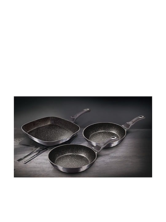 Berlinger Haus Berlinger Haus Aluminium Carbon Pro Pfannen-Set mit Stein-Innenbeschichtung 3 Töpfe