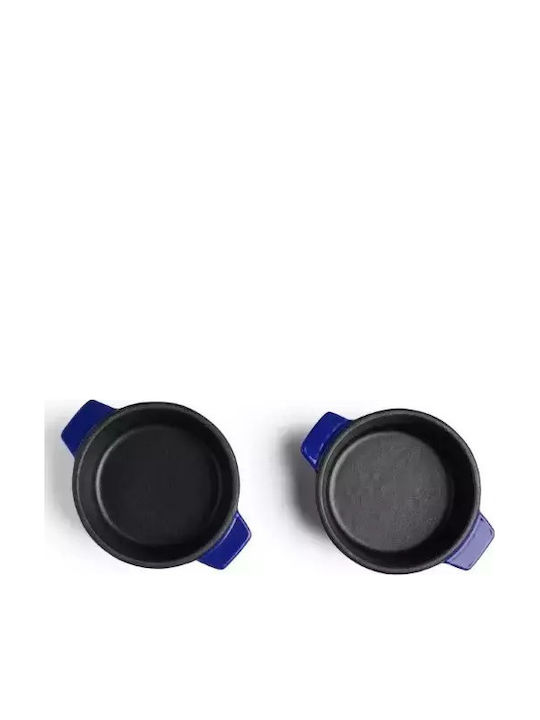 Woll Set de oale din fontă Blue 2buc