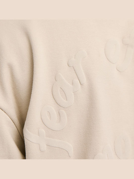Sweatshirt with Hood Ecru