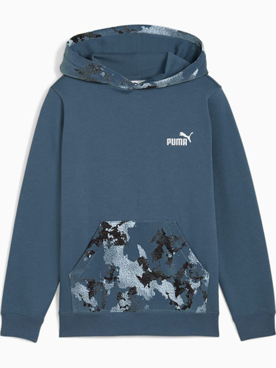 Παιδικό Φούτερ με Κουκούλα Navy Μπλε Hoodie Fl