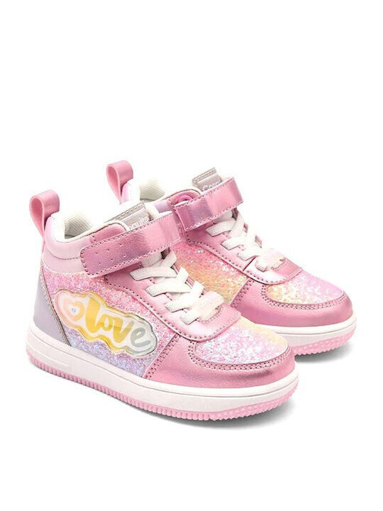 Παιδικά Sneakers High με Φωτάκια Πολύχρωμα