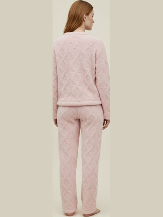 Zizo Winter Damen Pyjama-Set Pinkie