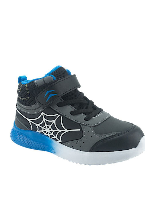 Kids Sneakers High Anatomic with Scratch & Lights Black