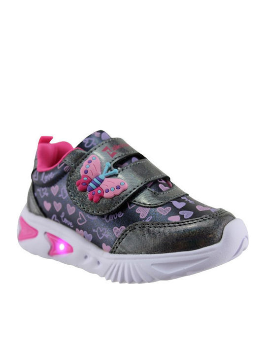 Kids Sneakers with Scratch & Lights Black
