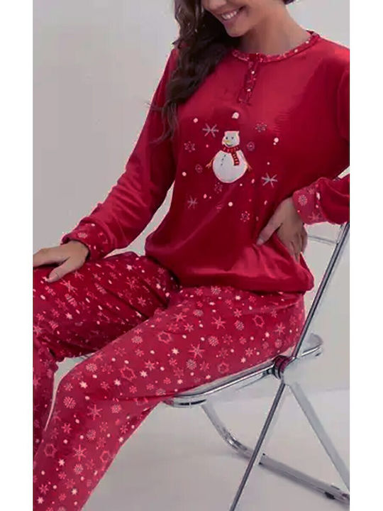 Join Winter Damen Pyjama-Set Burgundy