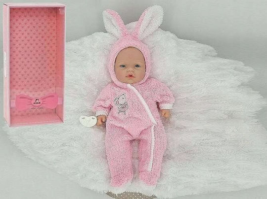 Babypuppe im rosa Strampler 40cm Soundbox spricht singt auf Polnisch Adar