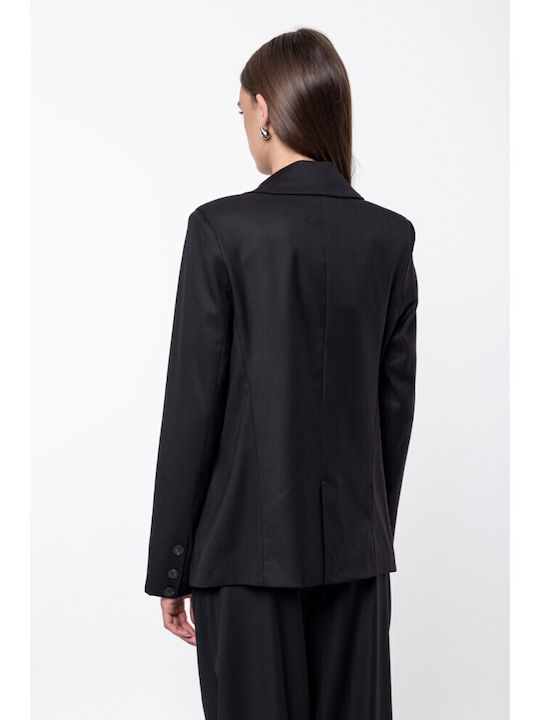 Helmi Damen Mittellang Blazer Black