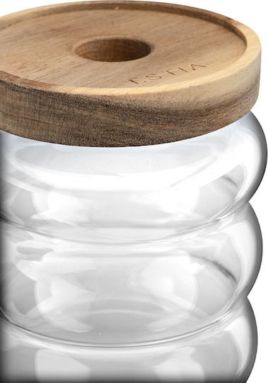 Estia Allure General Use Vase with Airtight Lid Glass Transparent 500ml